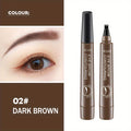 Waterproof Eyebrow Pen, Microblading Eyebrow Pencil with 4 Split Head, Natural Looking Brows Makeup ( 5 Colors)