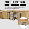 Pet Products Outdoor Tactical Dog Collar Metal Buckle Breathability Nylon Collar Medium and Large Dog Training Neck Collar Dog